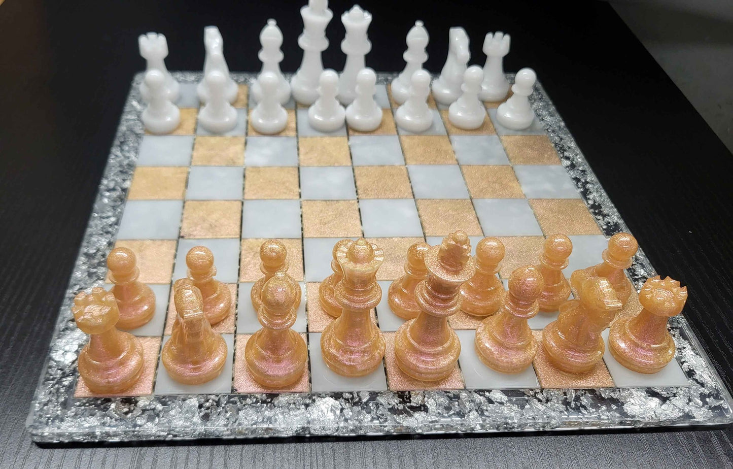 Chess Board with Game Pieces