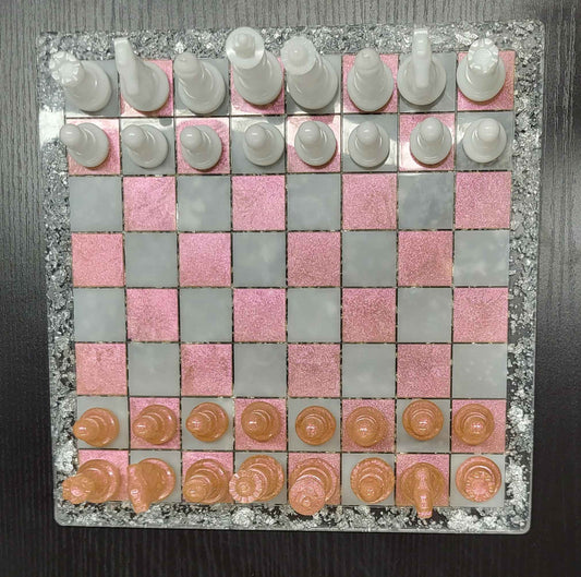 Chess Board with Game Pieces